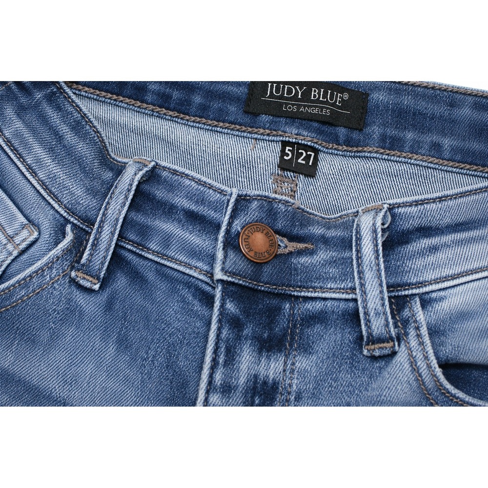 Judy Blue Distressed Bleach Splatter Boyfriend Jeans Size 5/27 - Picture 4 of 6